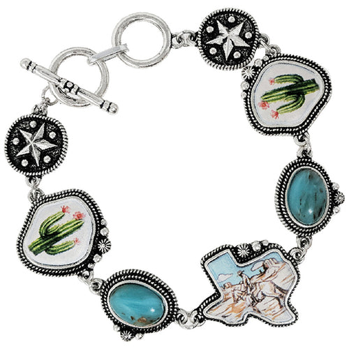Texas Cowboy Charm Bracelet