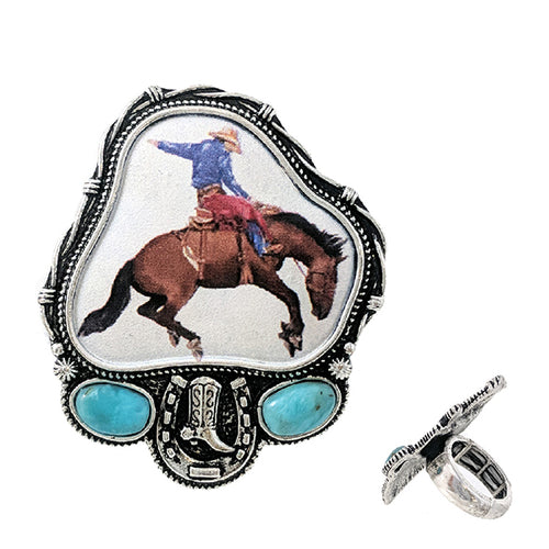 Western Rodeo Stretch Ring