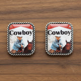Cowboy Portrait Stud Earrings