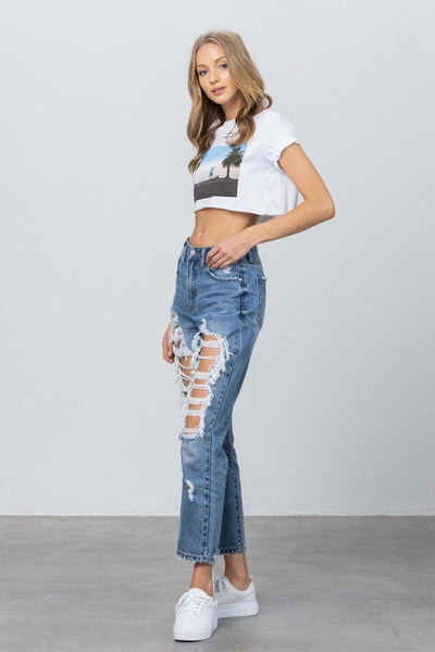 HIGH RISE MOM JEANS