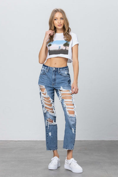 HIGH RISE MOM JEANS