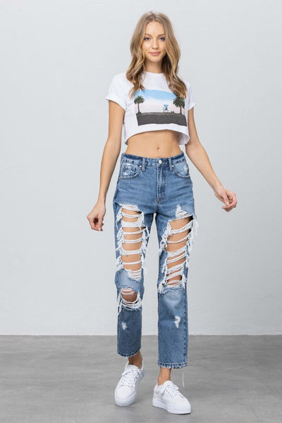 HIGH RISE MOM JEANS