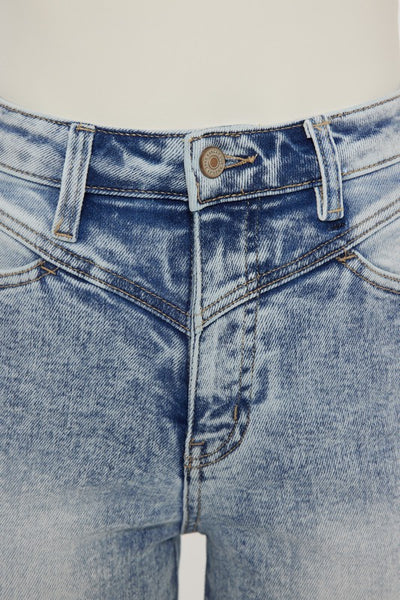 Kancan - Ashton High Rise Acid Wash Flare Jeans