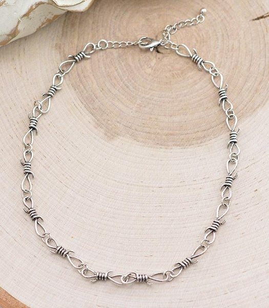 Western Barbwire Chain Necklace