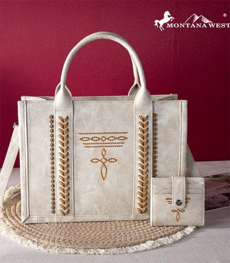 Trinity Ranch Tooled Bag - Brown
