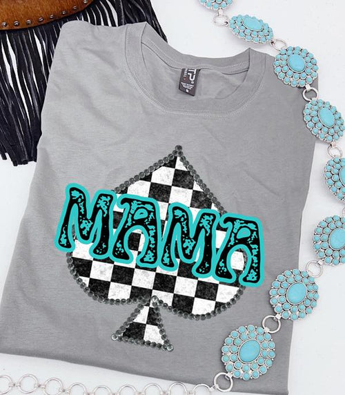 Checkered Mama Spade Tee