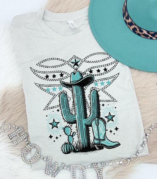 Blue Bootstitch Western Scene Tee