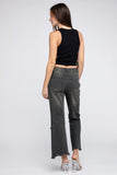 Distressed Vintage Washed Wide Leg Pants - Multiple Colors