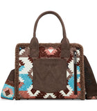 Wrangler Aztec Sherpa Tote Crossbody Bag