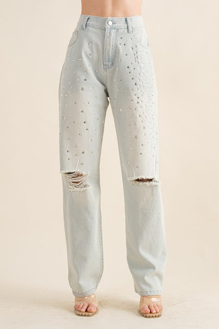 Judy Blue -  Button-Fly Straight Jeans