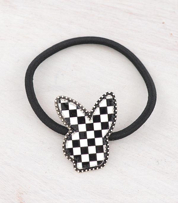 Checker Bunny Hair Tie