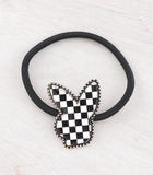 Checker Bunny Hair Tie