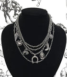 Western Charm Pearl Bead Layered Necklace