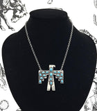Western Turquoise Thunderbird Necklace