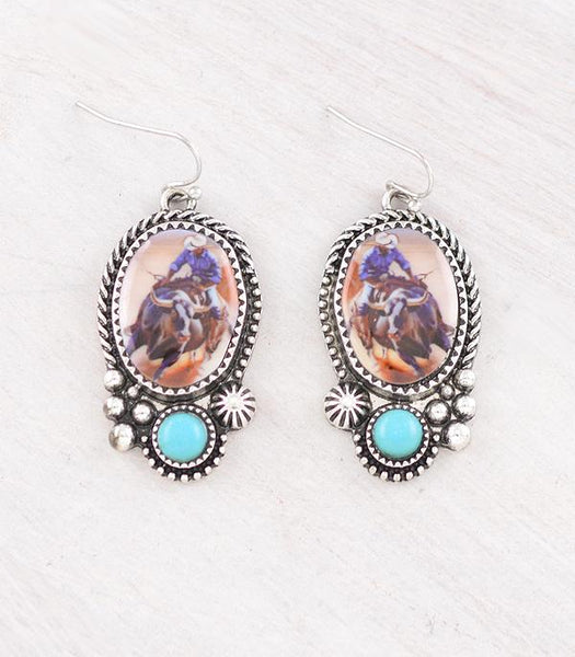 Cowboy Bullrider Earrings