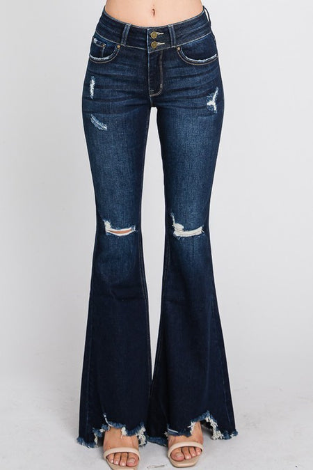 RISEN - Mid Rise Straight Jeans