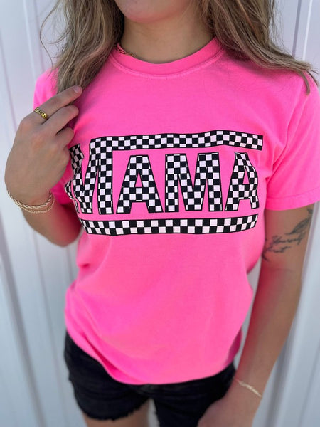 Black/White Checkered Spade Tee