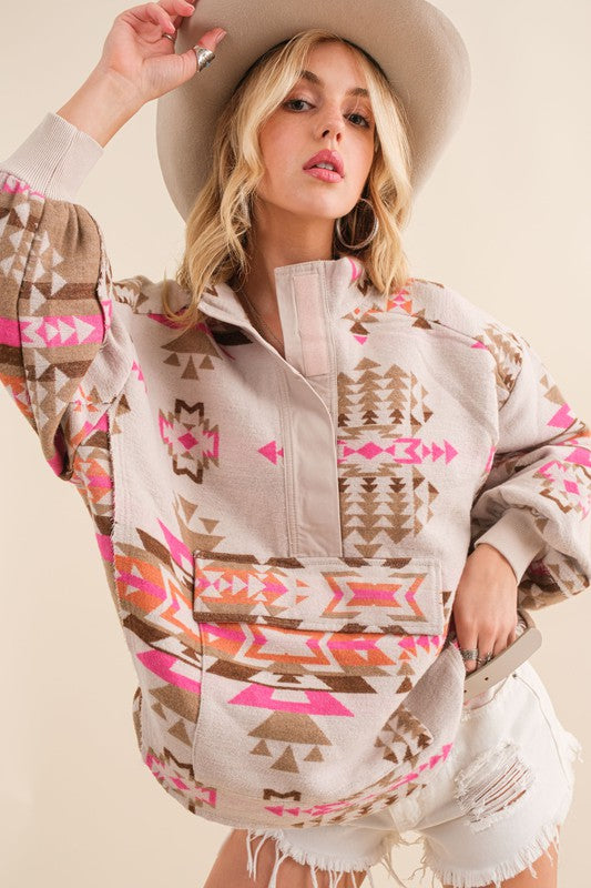 Aztec Western Pullover - 2 Colors!