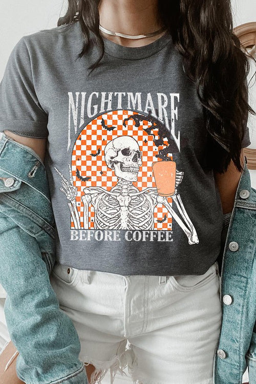 Nightmare Before Coffee Tee~ Multiple Colors