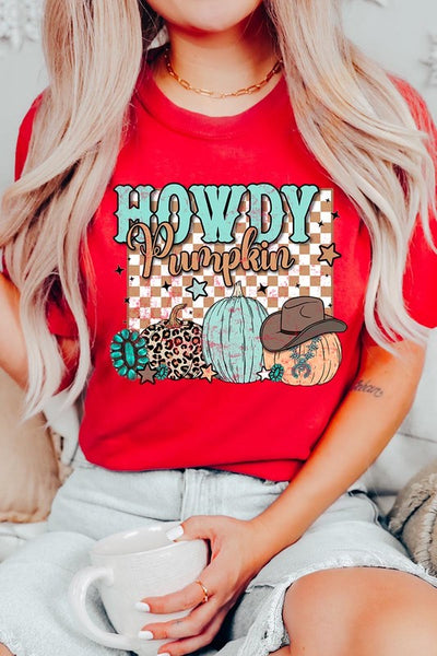 Howdy Pumpkin Tee~ Multiple Colors