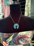 Blue Opal Squash Style Necklace