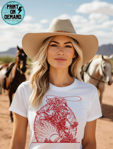 Ropin the Sunset Tee