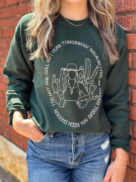 Let Them Embroidered Sweatshirt