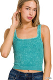 Rowdy Ribbed Cropped Tank Top