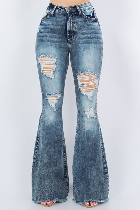 Vervet - Super High Rise Wide Leg Jeans