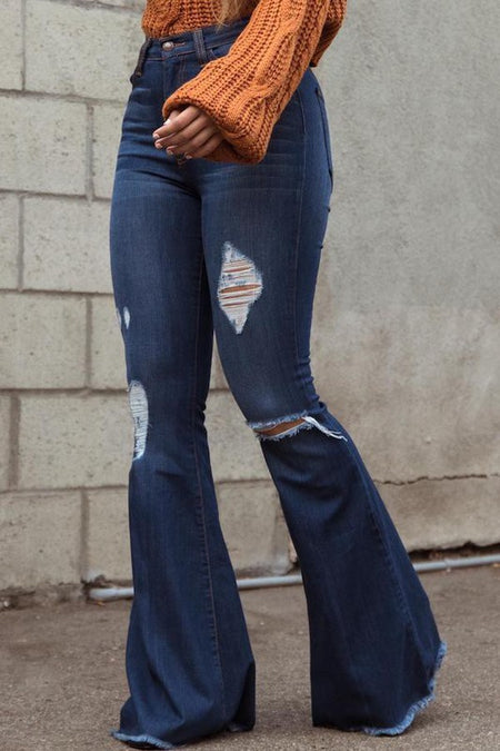 Judy Blue - High Waist Distressed Flare Jeans