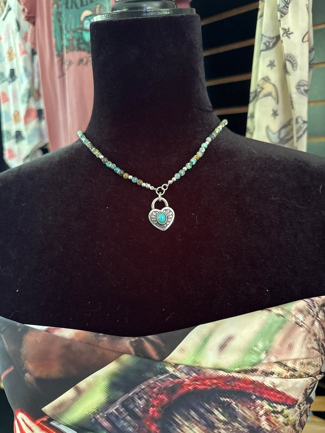 Beaded Lock Necklace