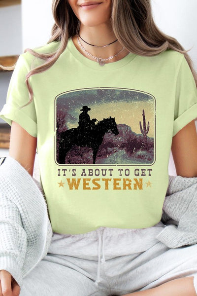 Its About To Get Western Cowboy Graphic T Shirts