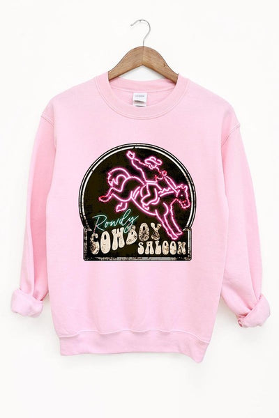 Cowboy Saloon Neon Sign Sweatshirt