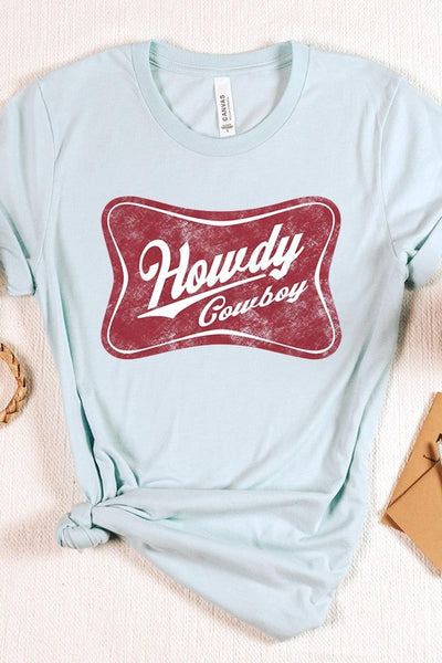 Howdy Cowboy Graphic Tee - Multiple Colors