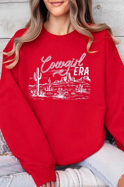 Cowgirl Era Graphic Fleece Sweatshirt - Multiple Colors