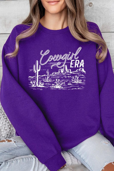 Cowgirl Era Graphic Fleece Sweatshirt - Multiple Colors