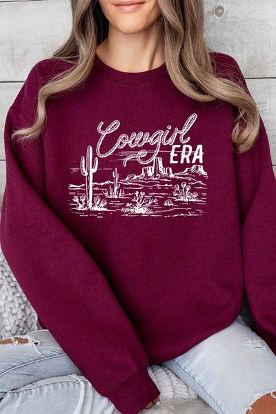 Cowgirl Era Graphic Fleece Sweatshirt - Multiple Colors