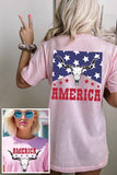 America Bull Skull Graphic Tee - Multiple Colors