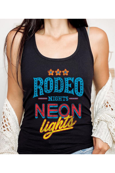 Rodeo Nights Neon Lights Tank Top