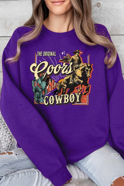 Coors Cowboy Graphic Fleece Sweatshirt - Multiple Colors