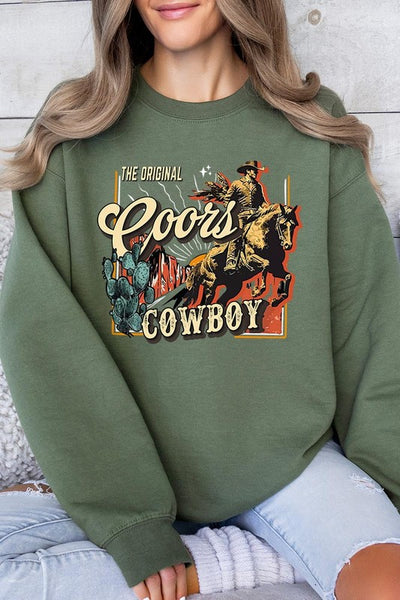 Coors Cowboy Graphic Fleece Sweatshirt - Multiple Colors