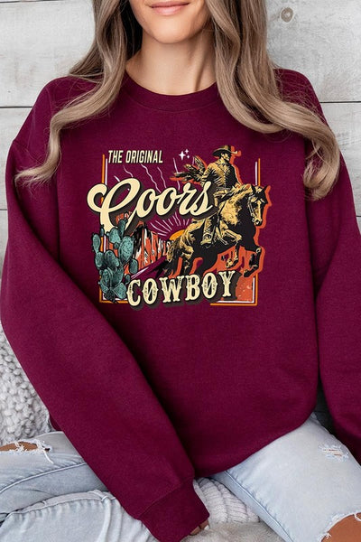 Coors Cowboy Graphic Fleece Sweatshirt - Multiple Colors