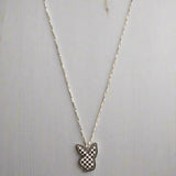 Checker Bunny Necklace