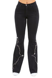 Santa Fe Bell Bottom Jean in Black