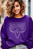 Western Boot Stitch Graphic Fleece Sweatshirt - Multiple Colors