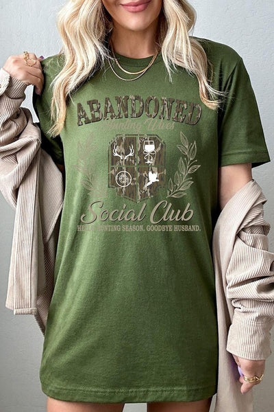 Abandoned Hunting Wife Social Club Graphic Tee