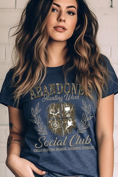 Abandoned Hunting Wife Social Club Graphic Tee