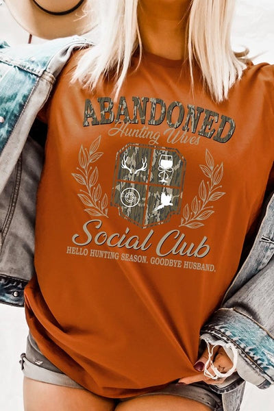 Abandoned Hunting Wife Social Club Graphic Tee