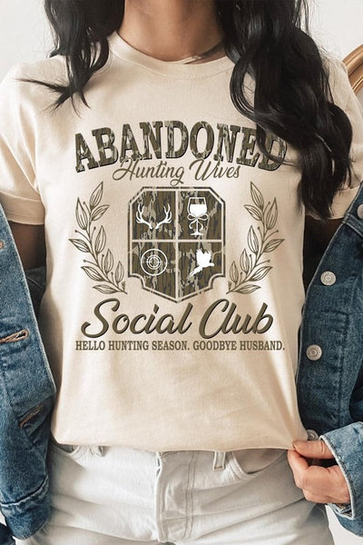 Abandoned Hunting Wife Social Club Graphic Tee