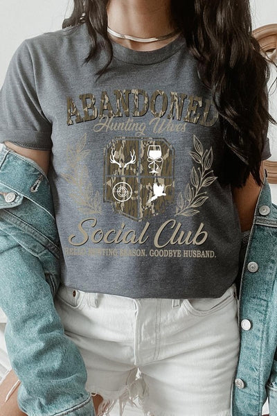 Abandoned Hunting Wife Social Club Graphic Tee